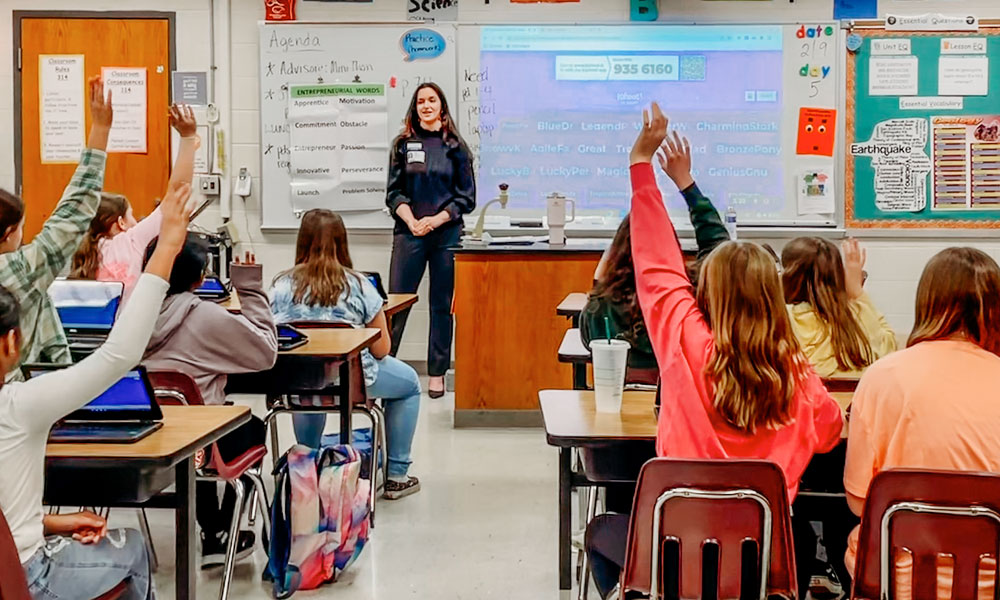 Teacher in classroom