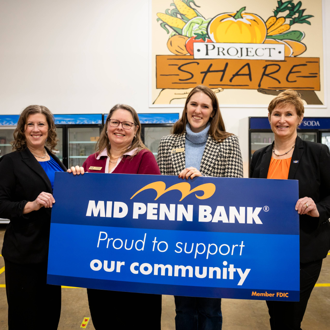 Mid Penn Bank employees supporting local organizations in the community.